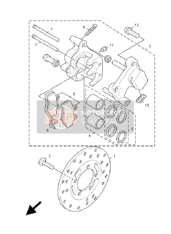 5MLF582U0000, Disco, Freno (Dx)        Cygnus, Yamaha, 2